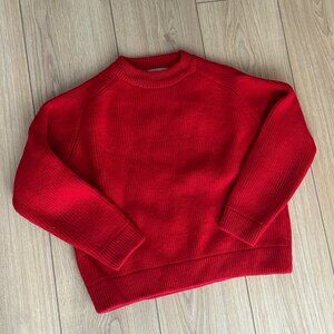 Vintage LL Bean Cherry Red Wool Sweater